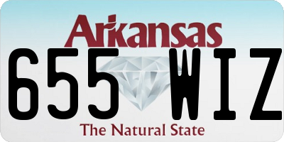 AR license plate 655WIZ