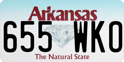 AR license plate 655WKO
