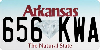 AR license plate 656KWA