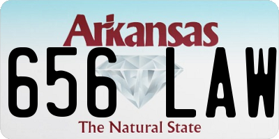 AR license plate 656LAW