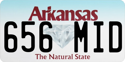 AR license plate 656MID