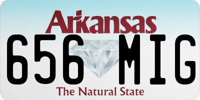 AR license plate 656MIG