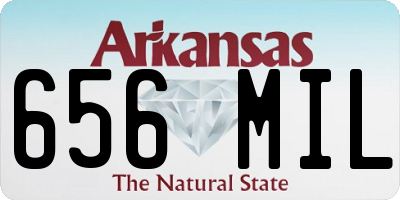 AR license plate 656MIL