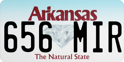 AR license plate 656MIR