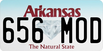 AR license plate 656MOD