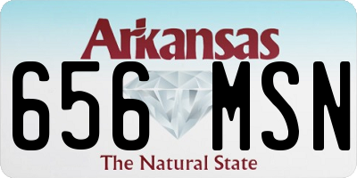 AR license plate 656MSN