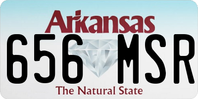 AR license plate 656MSR