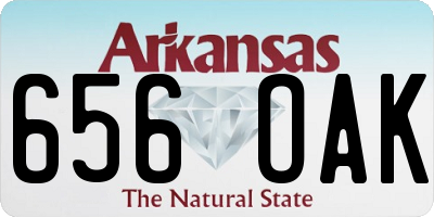 AR license plate 656OAK