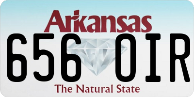 AR license plate 656OIR