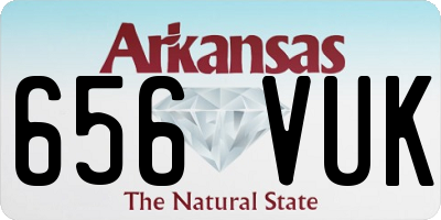 AR license plate 656VUK