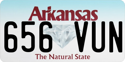 AR license plate 656VUN