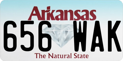 AR license plate 656WAK