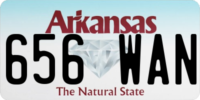AR license plate 656WAN