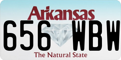 AR license plate 656WBW