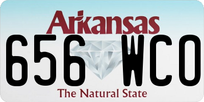 AR license plate 656WCO