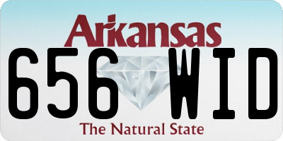 AR license plate 656WID