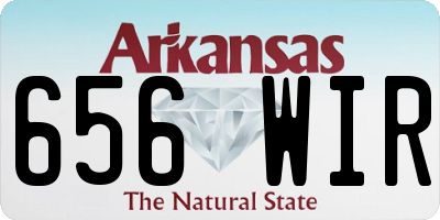 AR license plate 656WIR