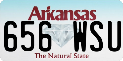 AR license plate 656WSU