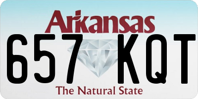 AR license plate 657KQT