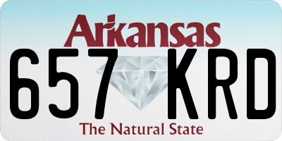 AR license plate 657KRD