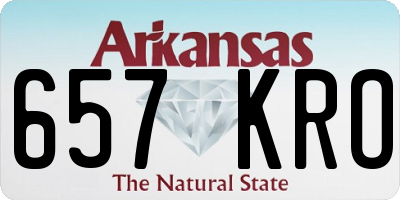 AR license plate 657KRO