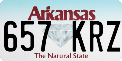 AR license plate 657KRZ