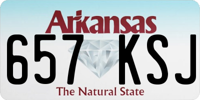 AR license plate 657KSJ