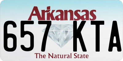 AR license plate 657KTA