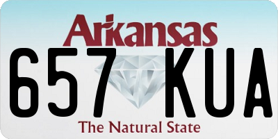 AR license plate 657KUA