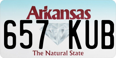 AR license plate 657KUB