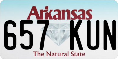AR license plate 657KUN