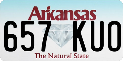 AR license plate 657KUO