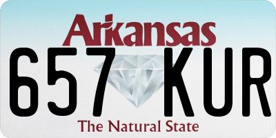 AR license plate 657KUR