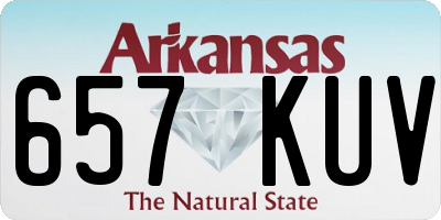 AR license plate 657KUV
