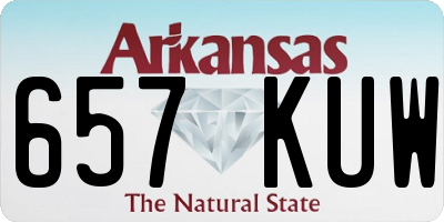 AR license plate 657KUW