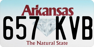 AR license plate 657KVB
