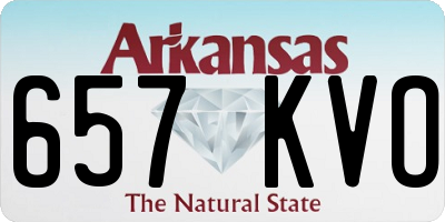 AR license plate 657KVO