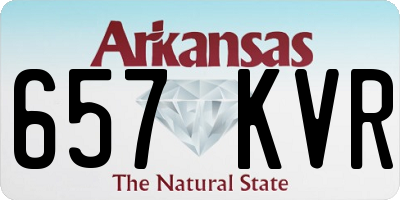 AR license plate 657KVR