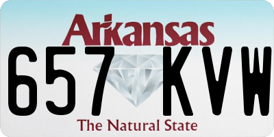 AR license plate 657KVW