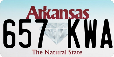 AR license plate 657KWA