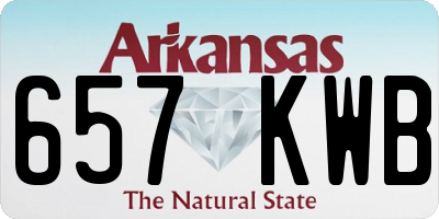 AR license plate 657KWB