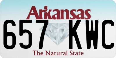 AR license plate 657KWC