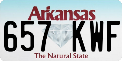 AR license plate 657KWF