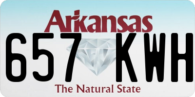 AR license plate 657KWH
