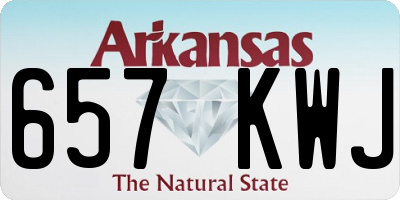 AR license plate 657KWJ