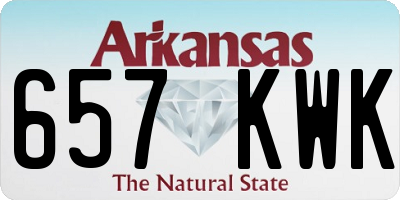 AR license plate 657KWK