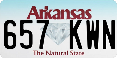 AR license plate 657KWN