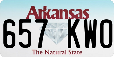 AR license plate 657KWO