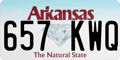 AR license plate 657KWQ
