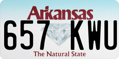 AR license plate 657KWU